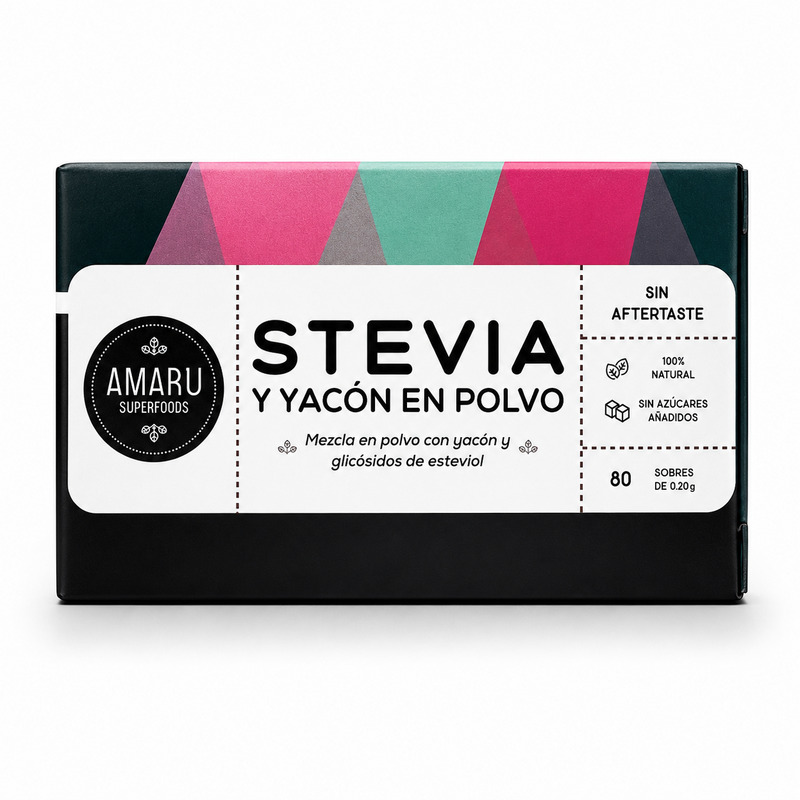 Caja Stevia con Yacón Amaru Superfoods (80 sobres)