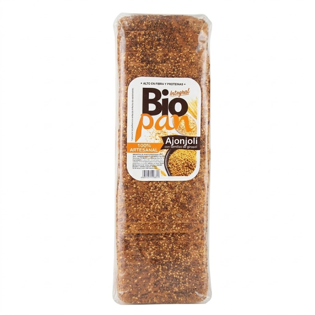 Pan de Molde Integral con Ajonjolí Biopan | Alto en fibra