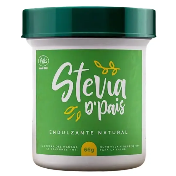 Stevia De País en Polvo en Frasco 66 gramos – Endulzante natural